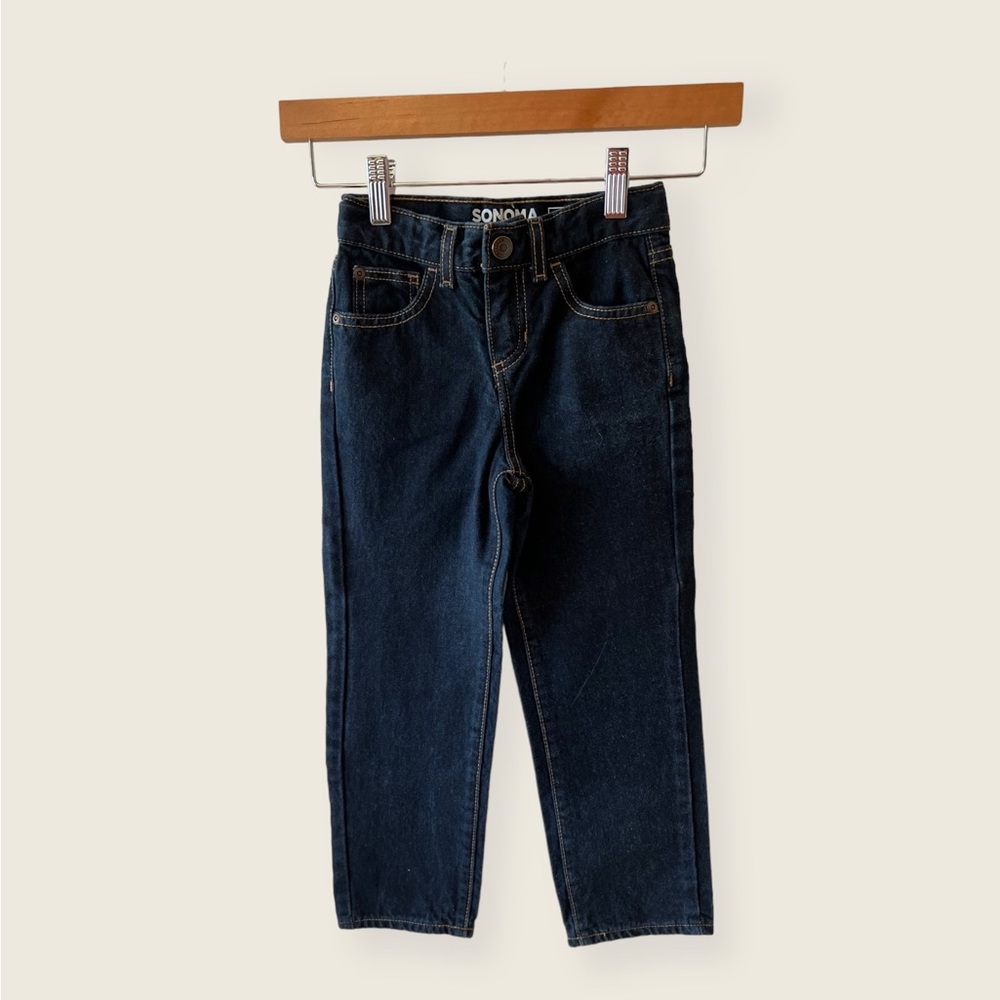 Sonoma Girls Straight Leg Dark Denim Jeans Sz 5